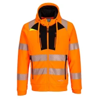 Hanorac cu fermoar PW3 Hi-Vis DX484 Portocaliu