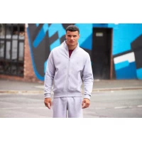 Hanorac Unisex CAMPUS cu FERMOAR AWJH147 Heather Grey