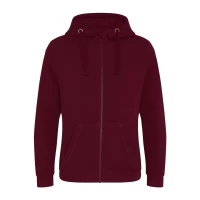 Hanorac cu gluga si fermoar JUST HOODS AWJH150 Burgundy