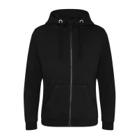Hanorac cu gluga si fermoar JUST HOODS AWJH150 Jet Black