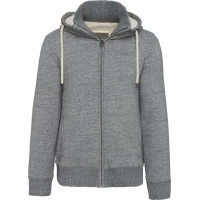 Hanorac Captusit KARIBAN KV2312 Slub Grey Heather