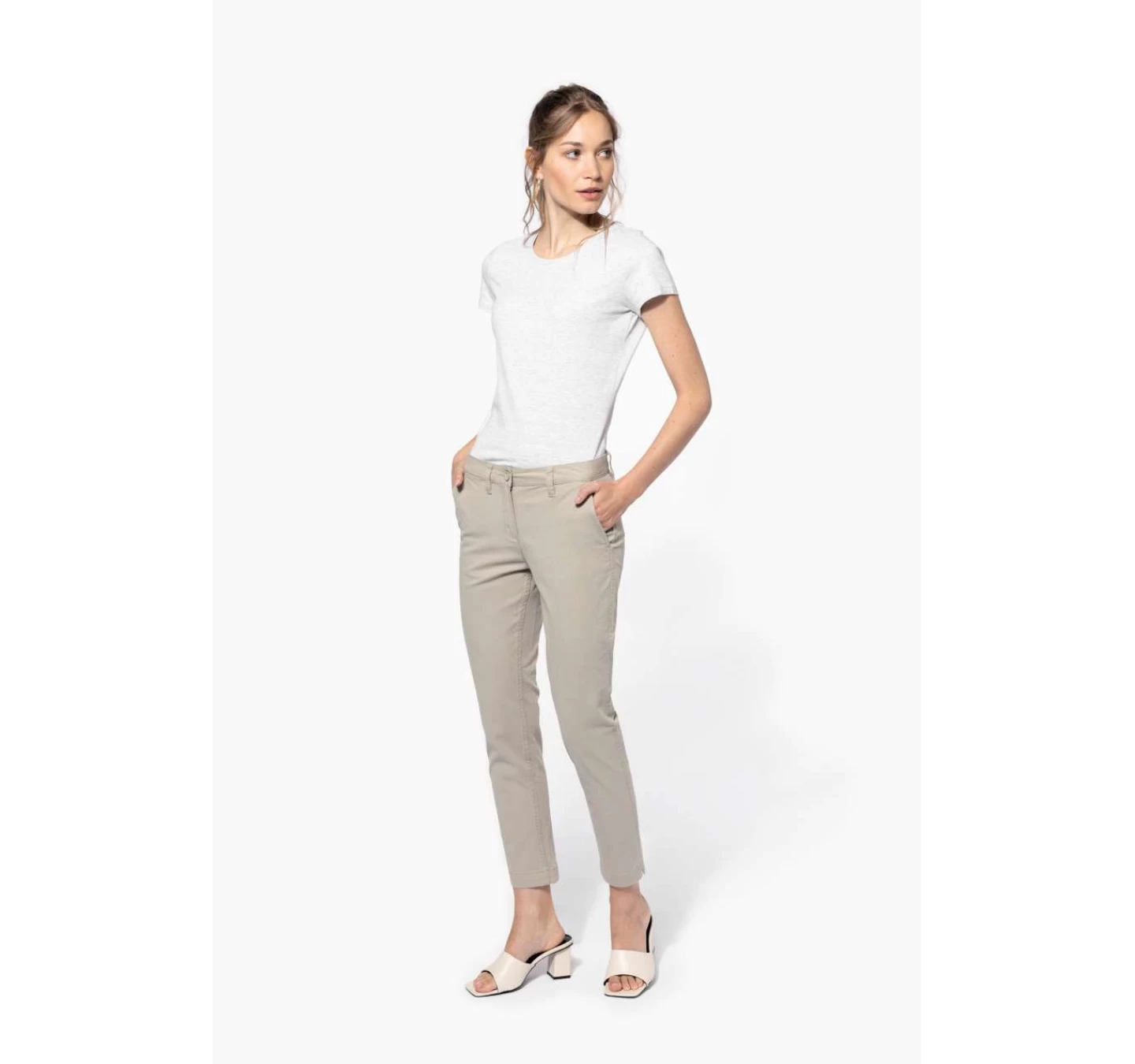 Pantaloni Femei DEASUPRA GLEZNEI KA749 Washed Beige Pantaloni Femei DEASUPRA GLEZNEI KA749 Washed Beige