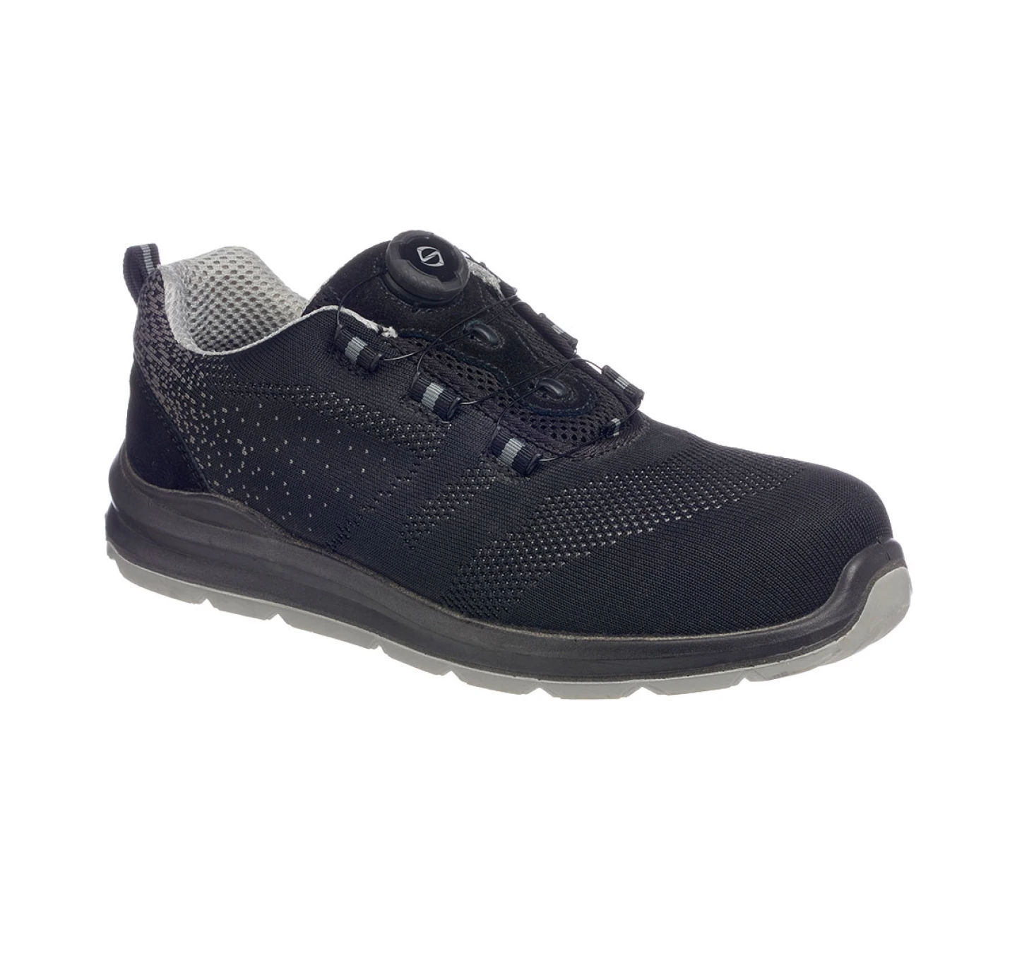 Portwest Compositelite Wire Lace Safety Trainer Knit S1P FT08 Negru