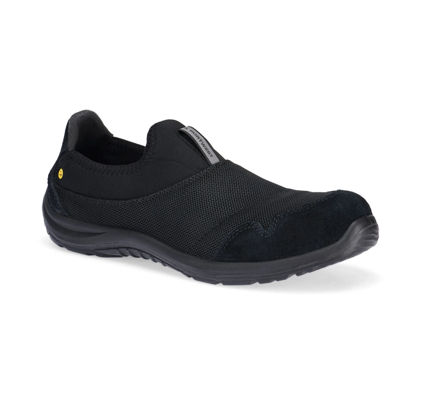  Pantof Bombeu Oțel Textile Slip On S1P SR FO ESD FT55 Negru
