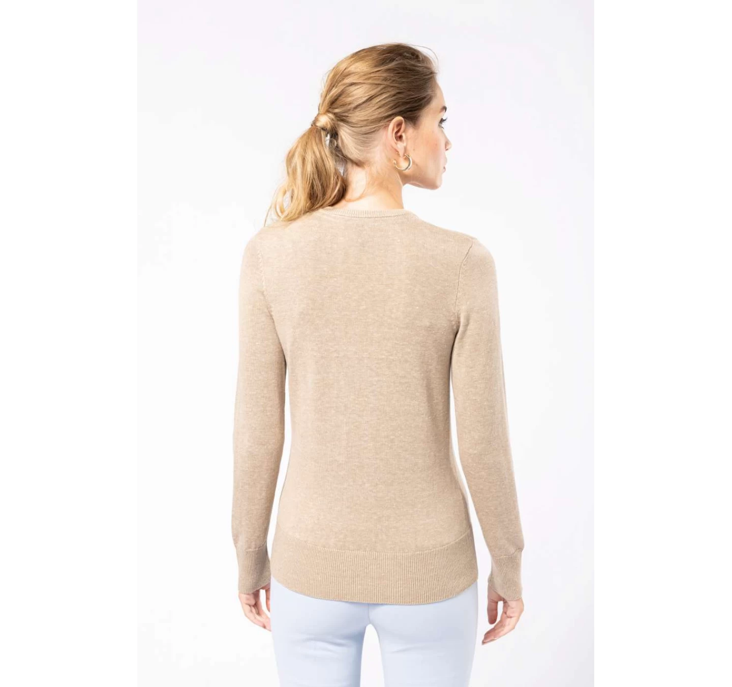Pulover Femei In V KARIBAN KA966 Grey Melange Pulover Femei In V KARIBAN KA966 Grey Melange