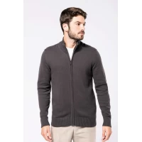 Pulover Barbati FULL ZIP KARIBAN KA971 Negru