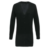 Pulover Femei Lung cu decolteu in V PREMIER PR698 Negru
