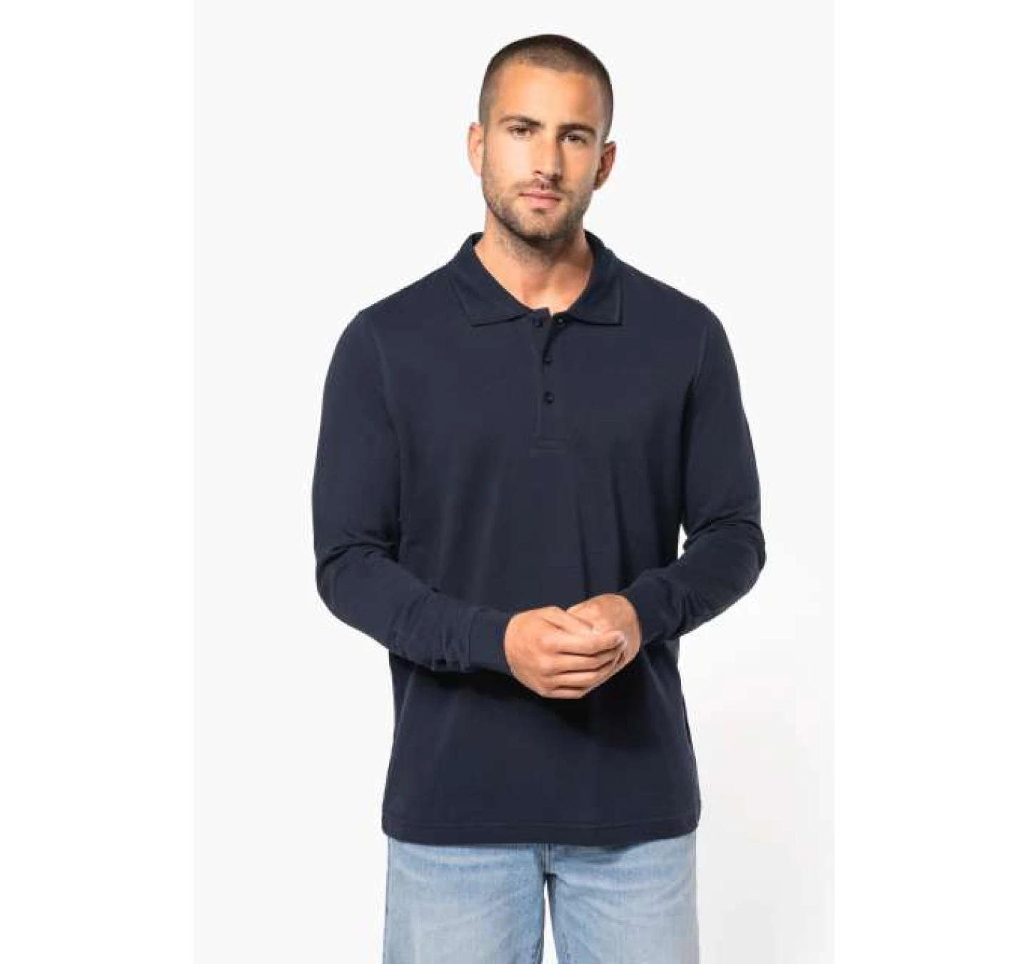 Tricou Polo maneca lunga Barbati KA256 Navy Tricou Polo maneca lunga Barbati KA256 Navy
