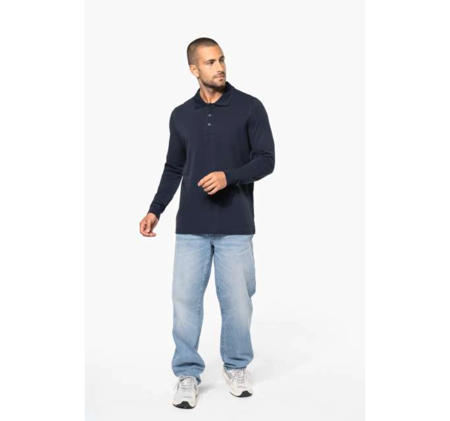 Tricou Polo maneca lunga Barbati KA256 Navy Tricou Polo maneca lunga Barbati KA256 Navy