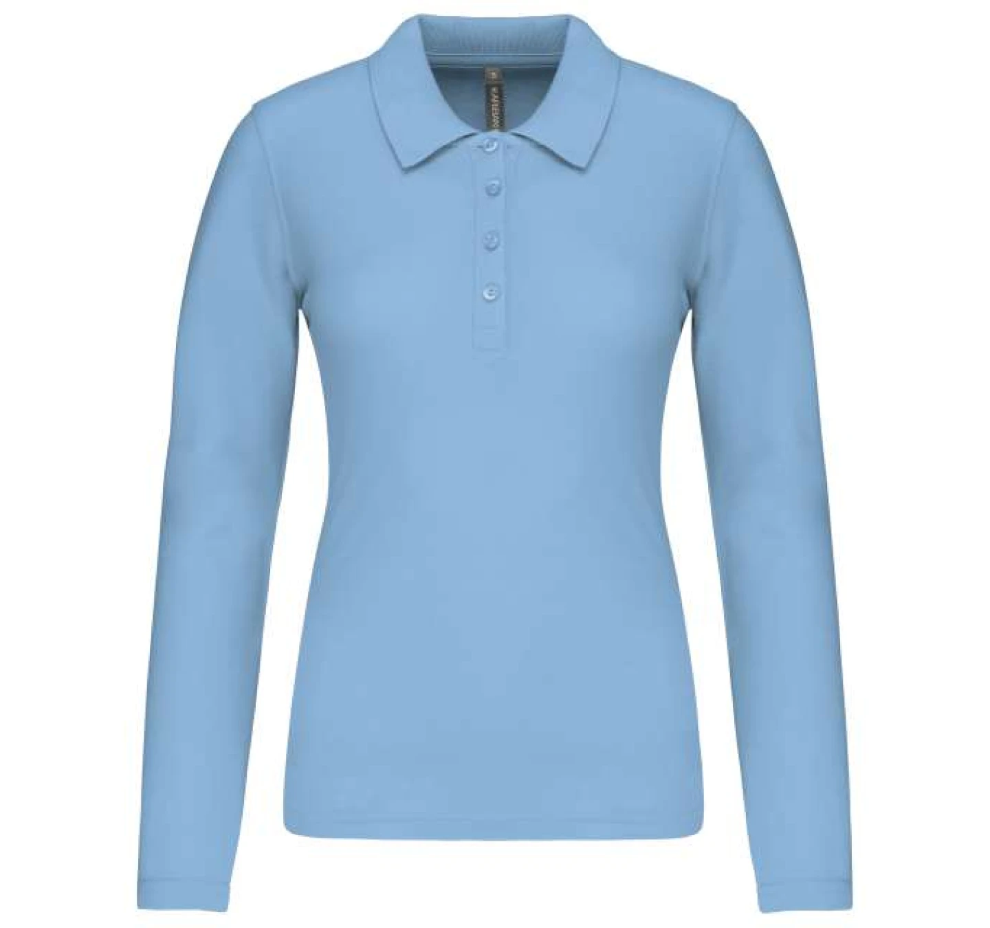 Tricou Polo maneca lunga Femei KA257 Sky Blue Tricou Polo maneca lunga Femei KA257 Sky Blue