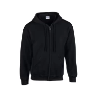 Hanorac GILDAN Gluga si Fermoar 271g Negru