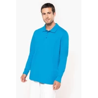 Tricou Polo maneca lunga Barbati KA256 Tropical Blue