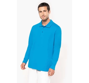 Tricou Polo maneca lunga Barbati KA256 Tropical Blue