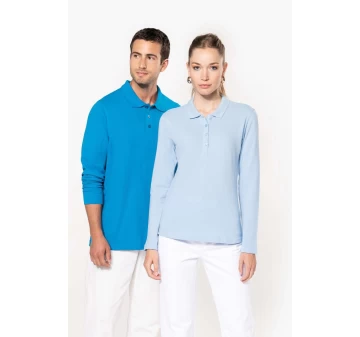 Tricou Polo maneca lunga Barbati KA256 Tropical Blue