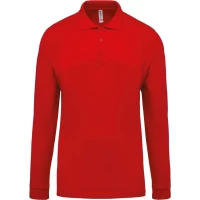 Tricou Polo maneca lunga Barbati KA256 Rosu