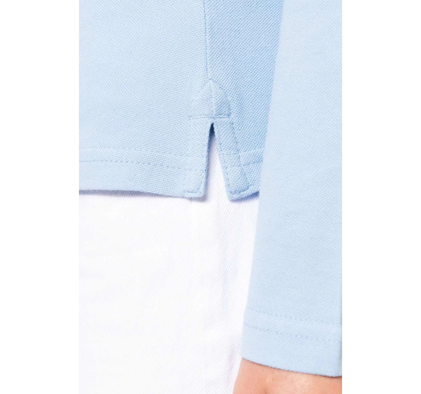 Tricou Polo maneca lunga Femei KA257 Sky Blue Tricou Polo maneca lunga Femei KA257 Sky Blue
