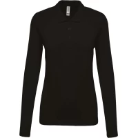 Tricou Polo maneca lunga Femei KA257 Negru