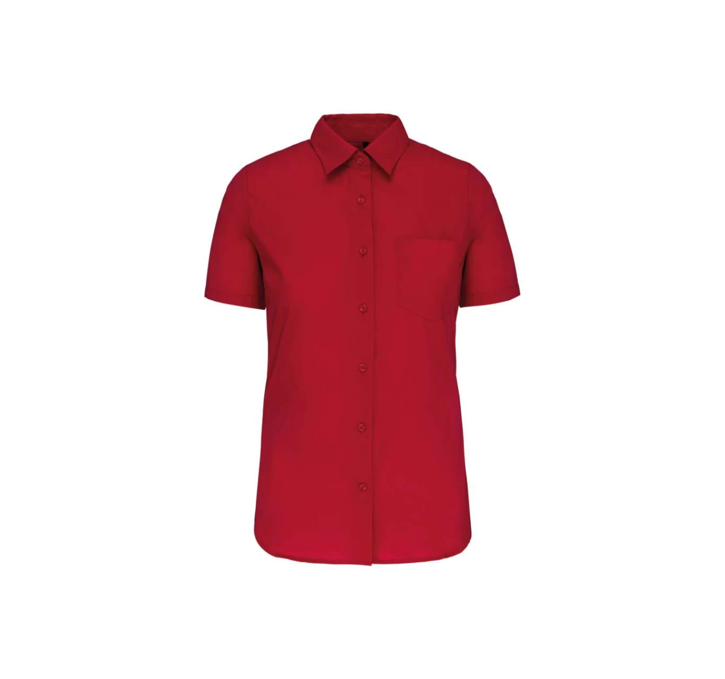 Camasa Femei maneca scurta Cotton Poplin-KA544 Rosu Camasa Femei maneca scurta Cotton Poplin-KA544 Rosu