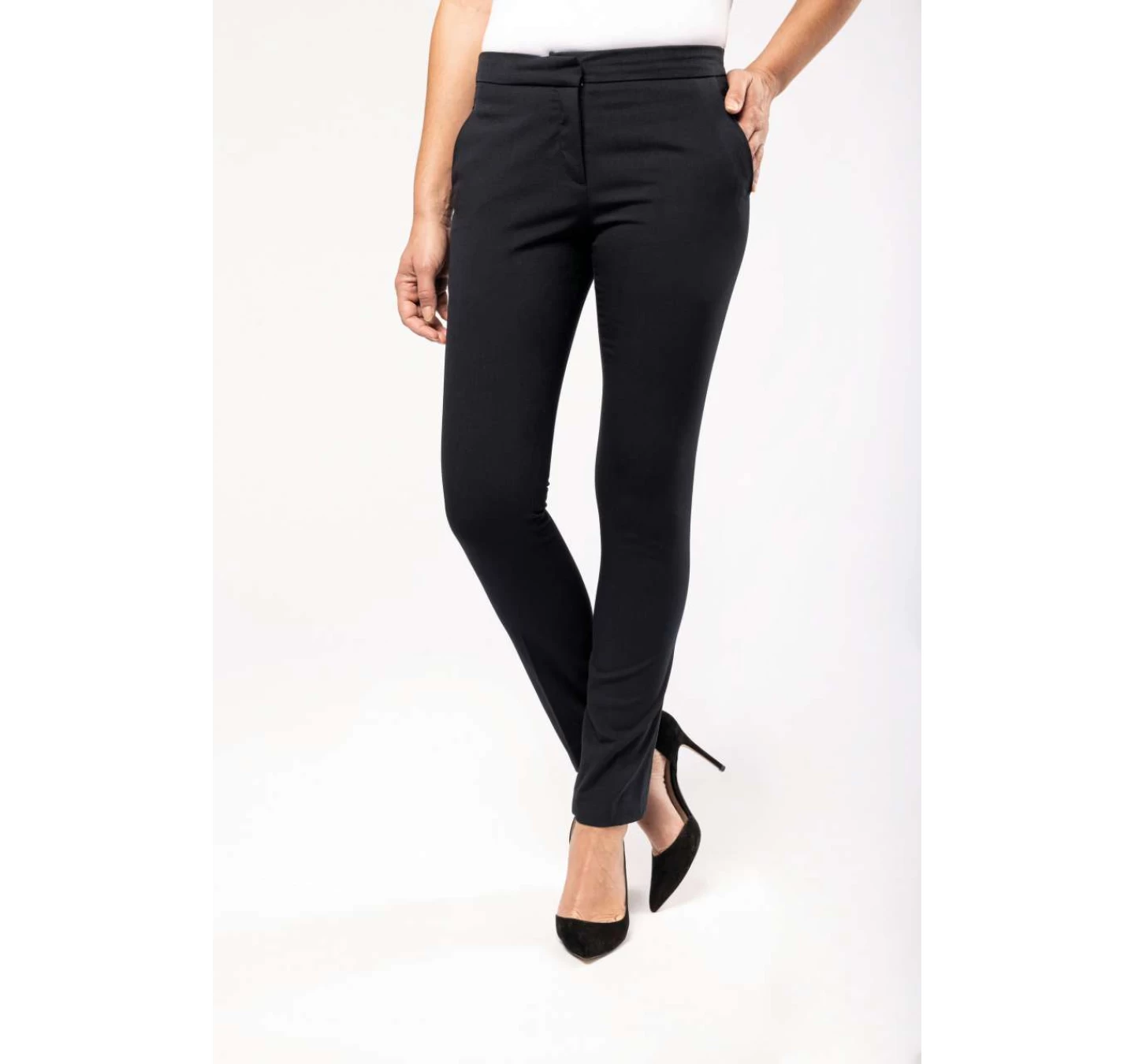Pantaloni Femei KARIBAN KA731 Negru Pantaloni Femei KARIBAN KA731 Negru