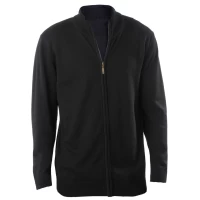 Pulover cu fermoar KARIBAN KA961 Negru