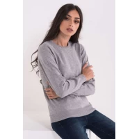  Pulover Bumbac LWL9188 Light Melange Grey