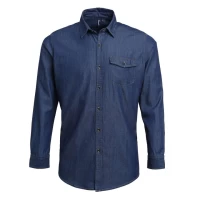 Camasa Barbati JEANS STITCH DENIM-PR222 Indigo Denim
