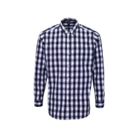 Camasa Barbati MULLIGAN CHECK-PR250 White/Navy